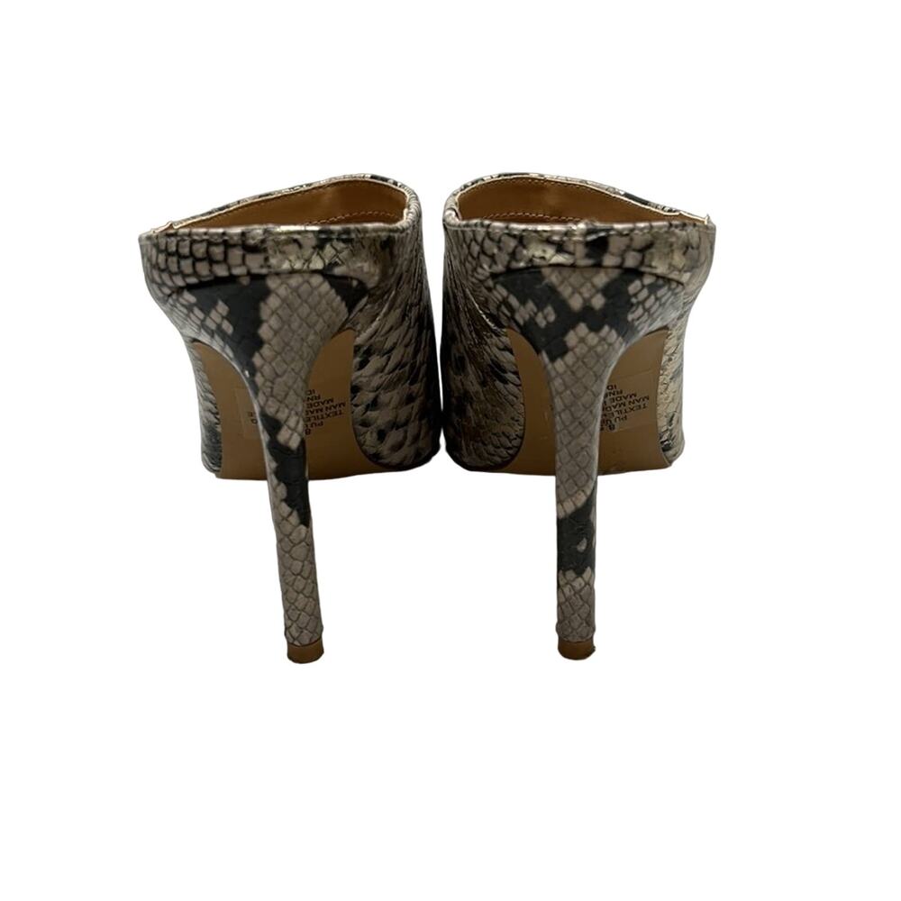 Express Snakeskin Print Pointed Toe Mules, Size 8… - image 6